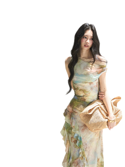 Floral Off-Shoulder Maxi Dress