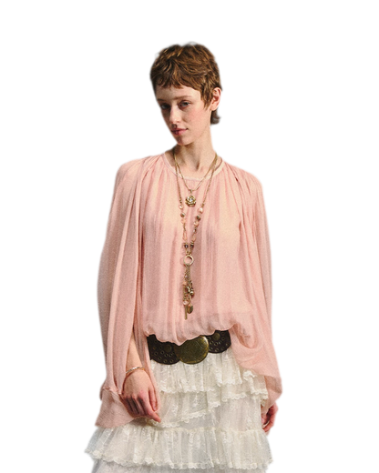 Cape Chiffon Blouse