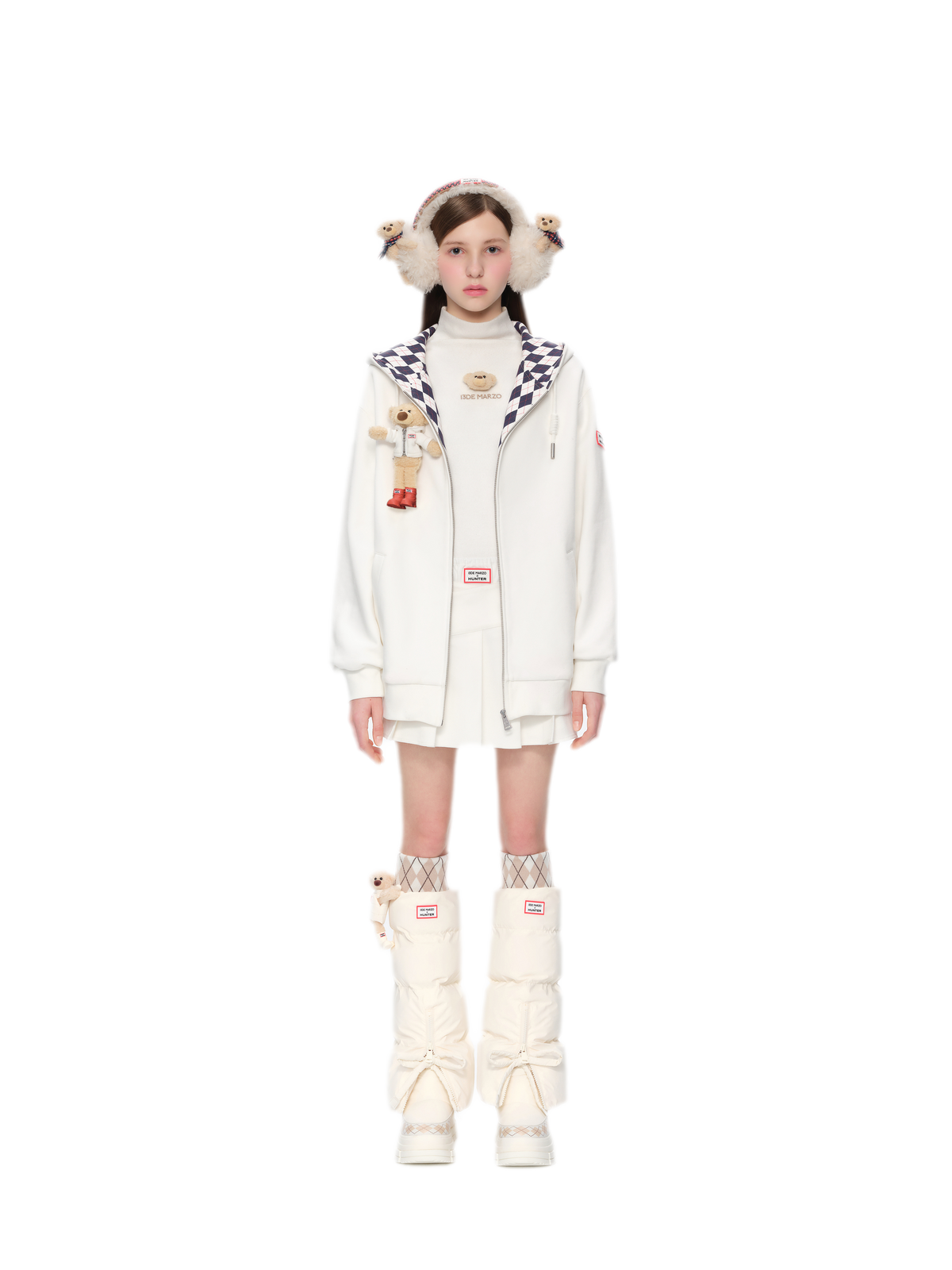 Áo hoodie oversized khóa kéo lót nỉ