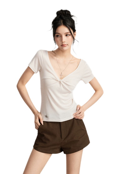 Rhinestone Cotton Summer Shorts