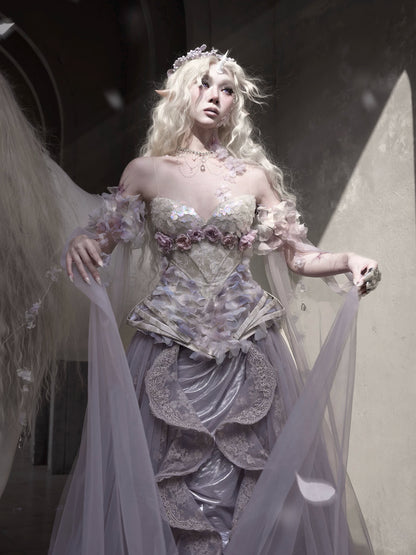 Iridescent Fishbone Corset Top