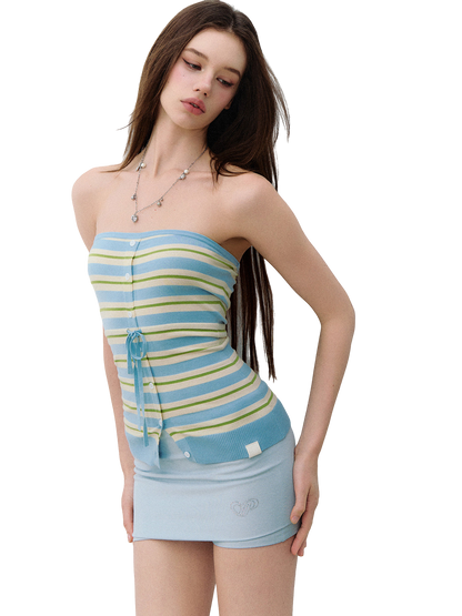 Sea Salt Ice Bar Colorblock Stripe Drawstring Waist