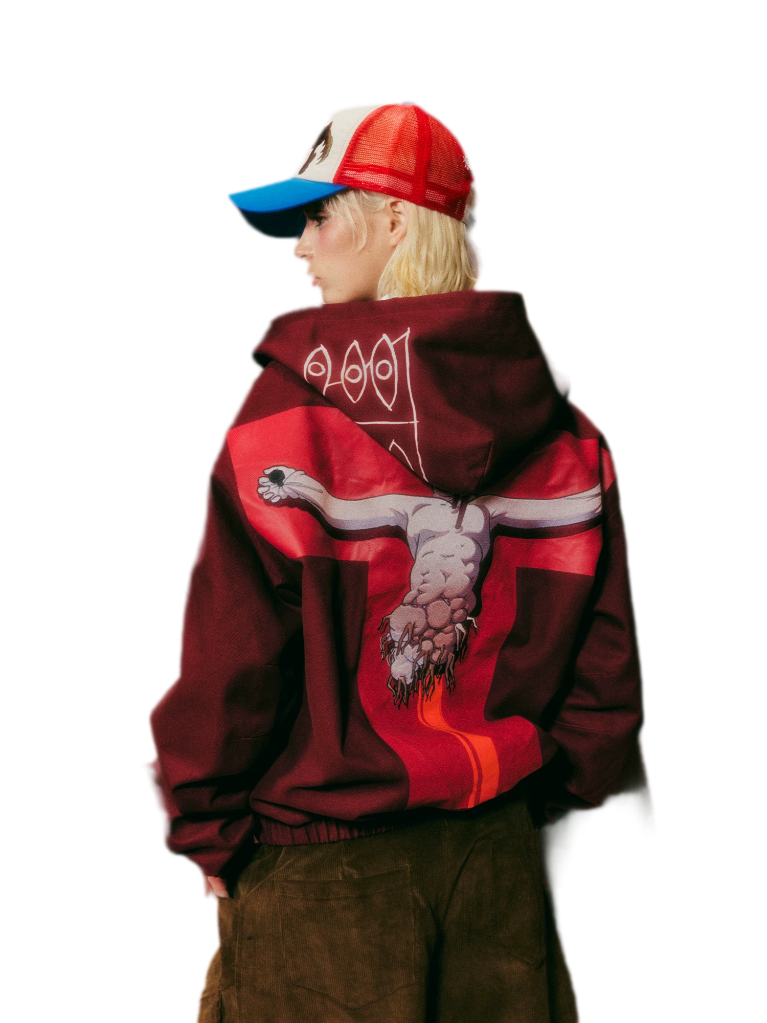 Washed Graphic Hooded Jacket