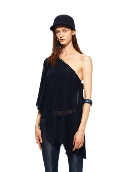 Handwoven Chain Cape Blouse