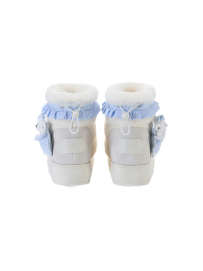 Plush Trim Platform Snow Boots