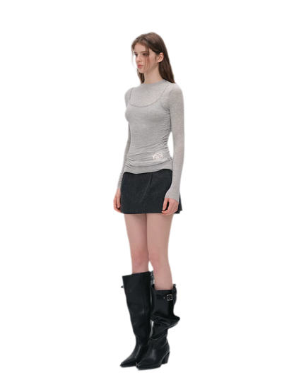Cashmere Layered Fitted T-shirt