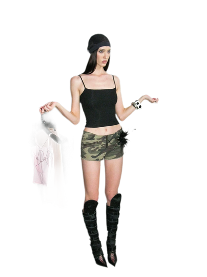 Cross Back Ribbed Cami