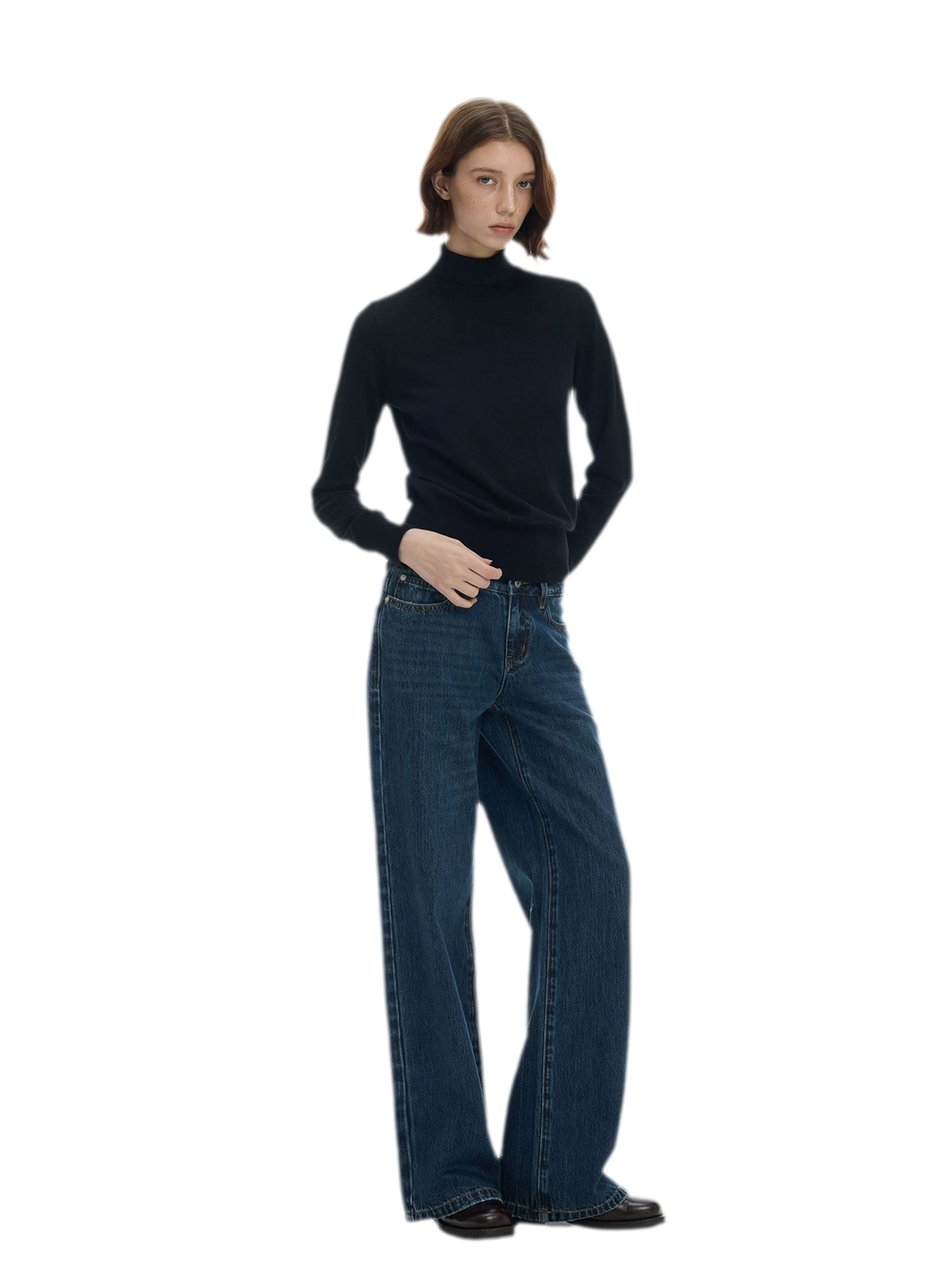 Ribbed Slim-Fit Turtleneck Knit