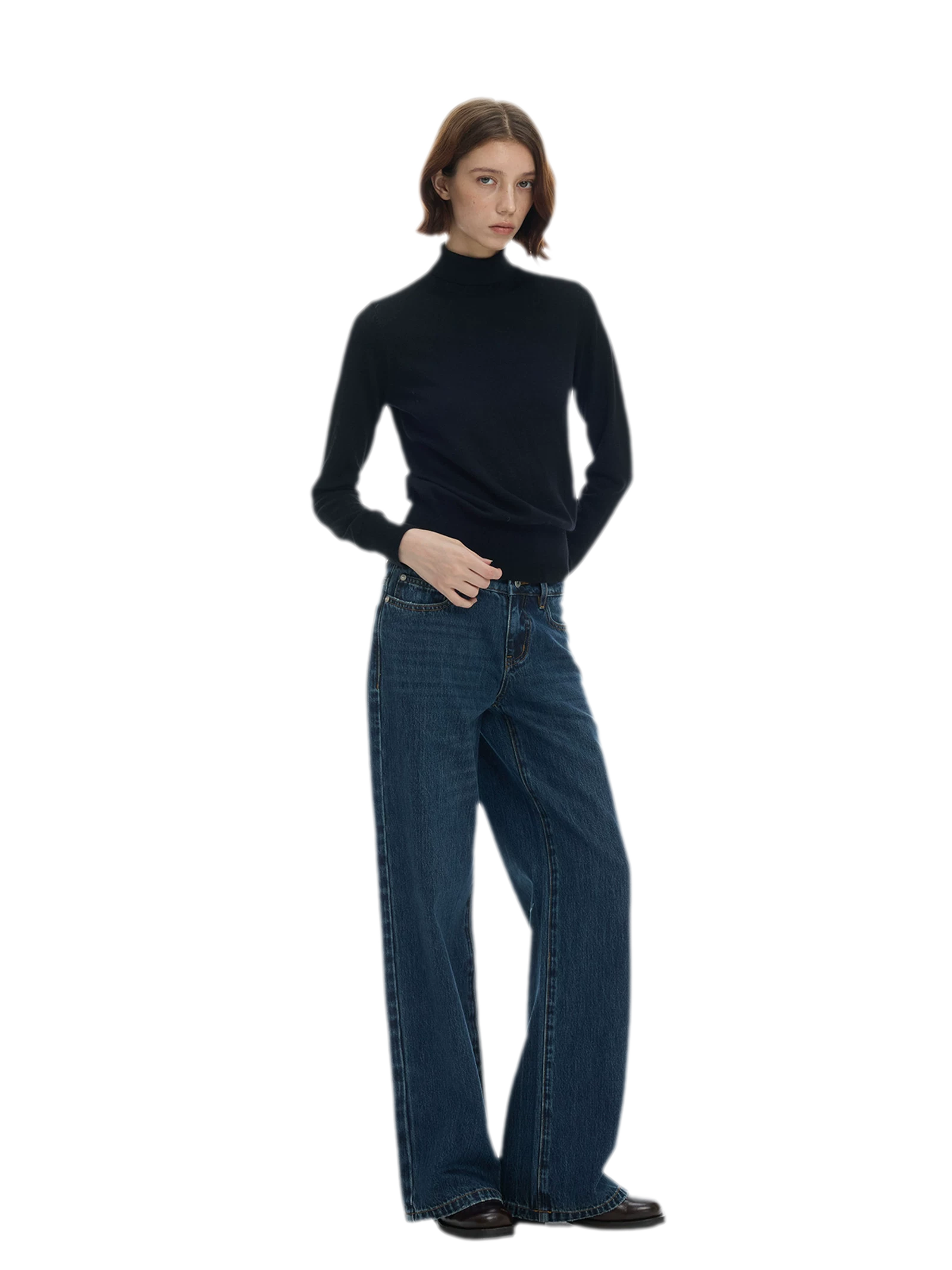 Ribbed Slim-Fit Turtleneck Knit