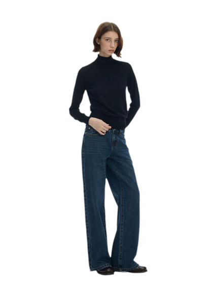Ribbed Slim-Fit Turtleneck Knit