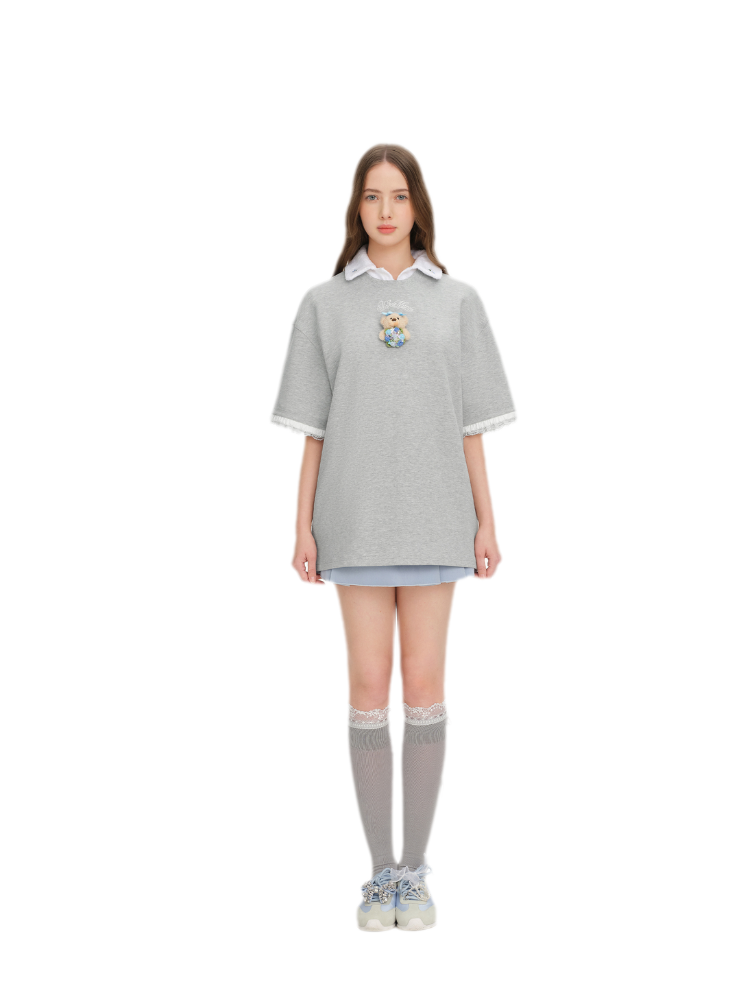 13DE MARZO Bouquet Bear Print T-shirt – view 2