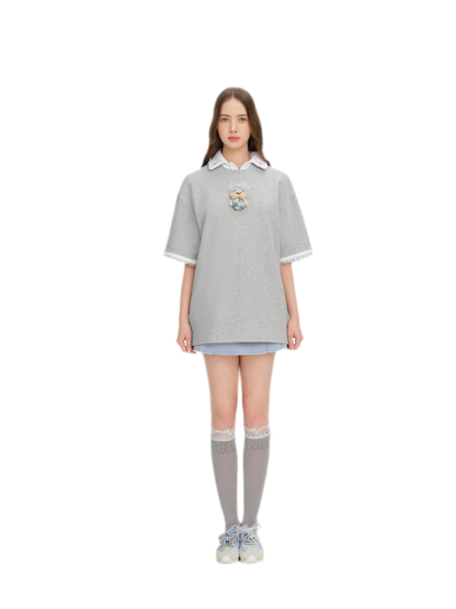 Bouquet Bear Print T-shirt