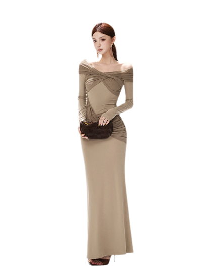 Mesh Twist Mermaid Knit Dress