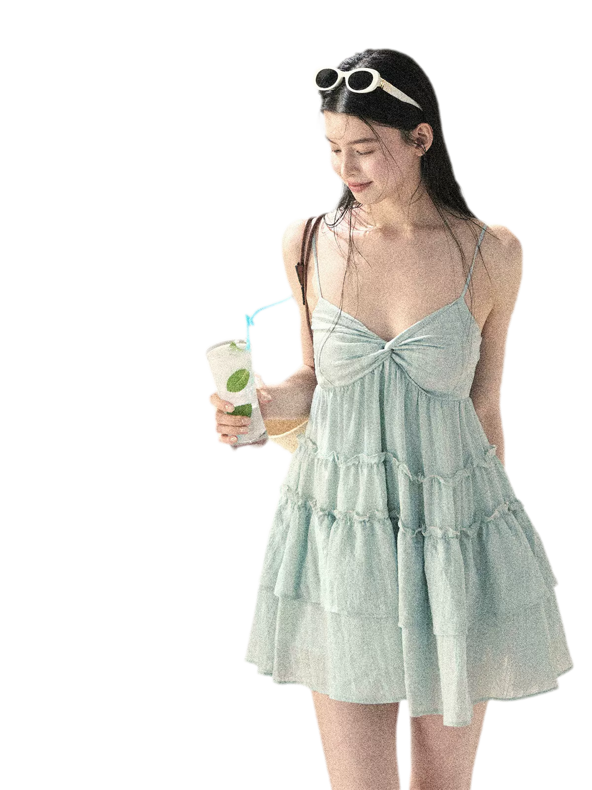 "Mossy Stone Steps" Summer Beach Camisole Dress