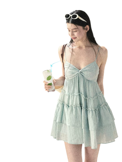 "Mossy Stone Steps" Summer Beach Camisole Dress