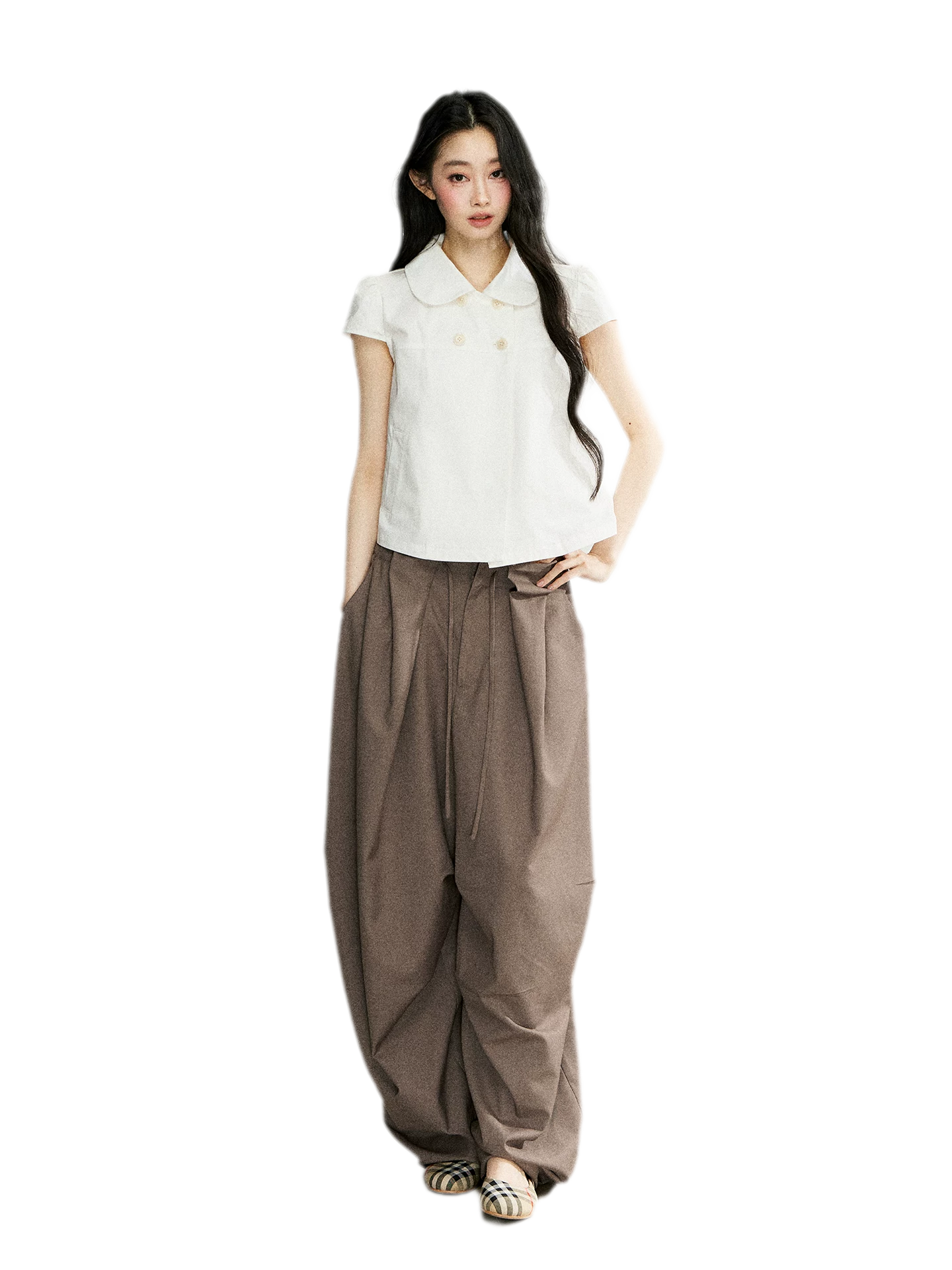 Pleated Wide Leg Pants