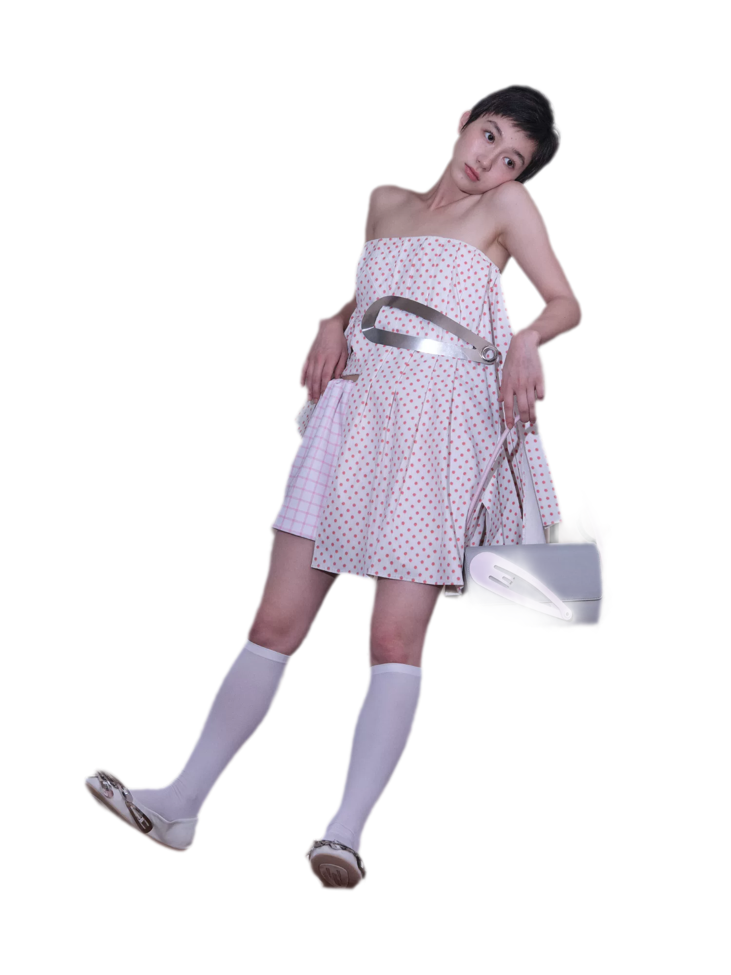 Oversized Hair Clip Shoulder Bag