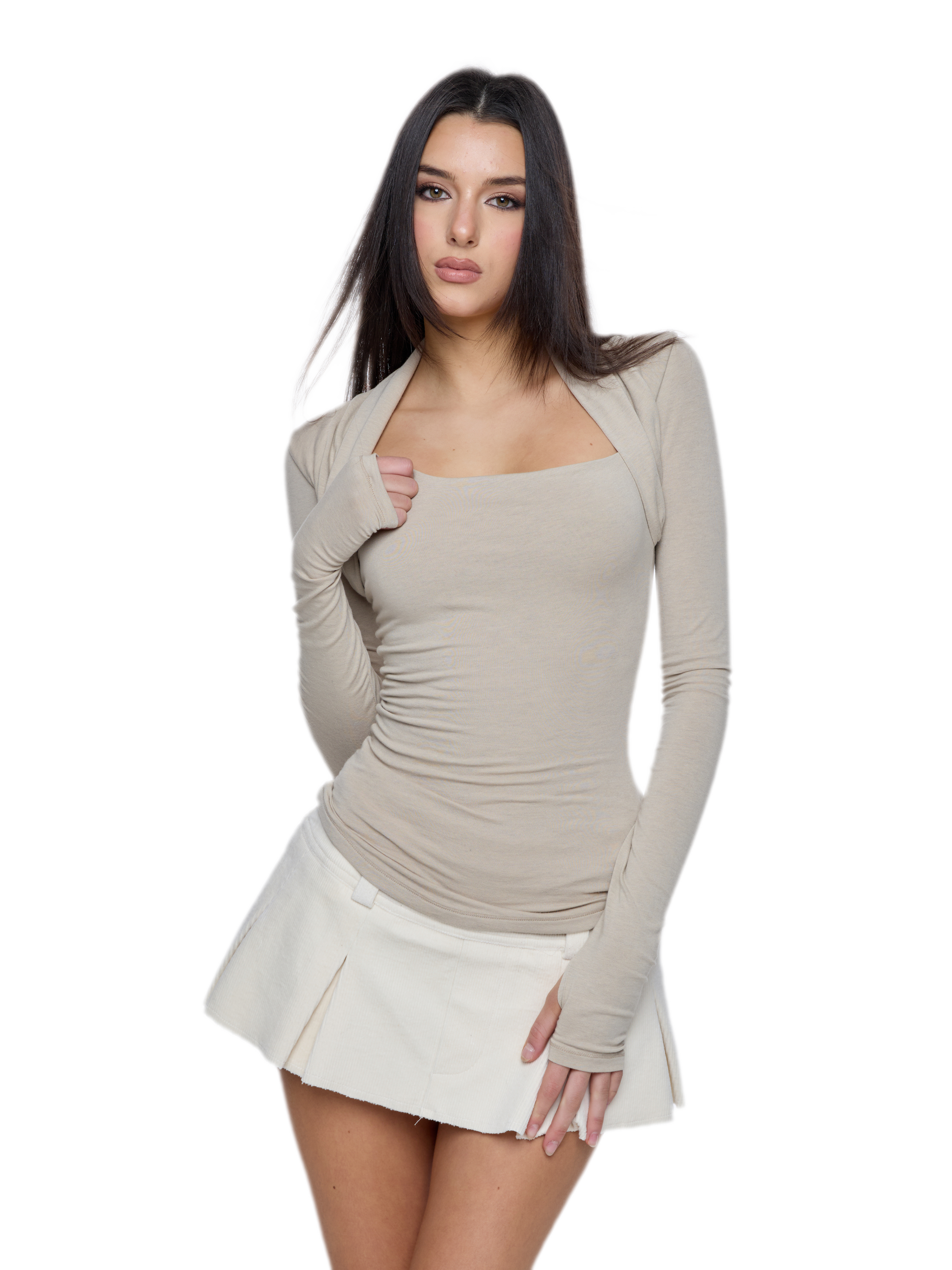 Square Neck Ruched Top