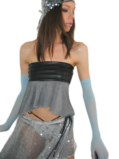 Textured Peplum Skirt Set
