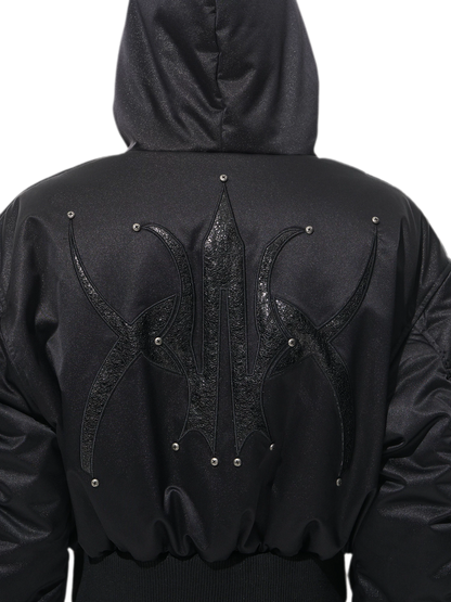 Embellished Hooded Cotton Jacket