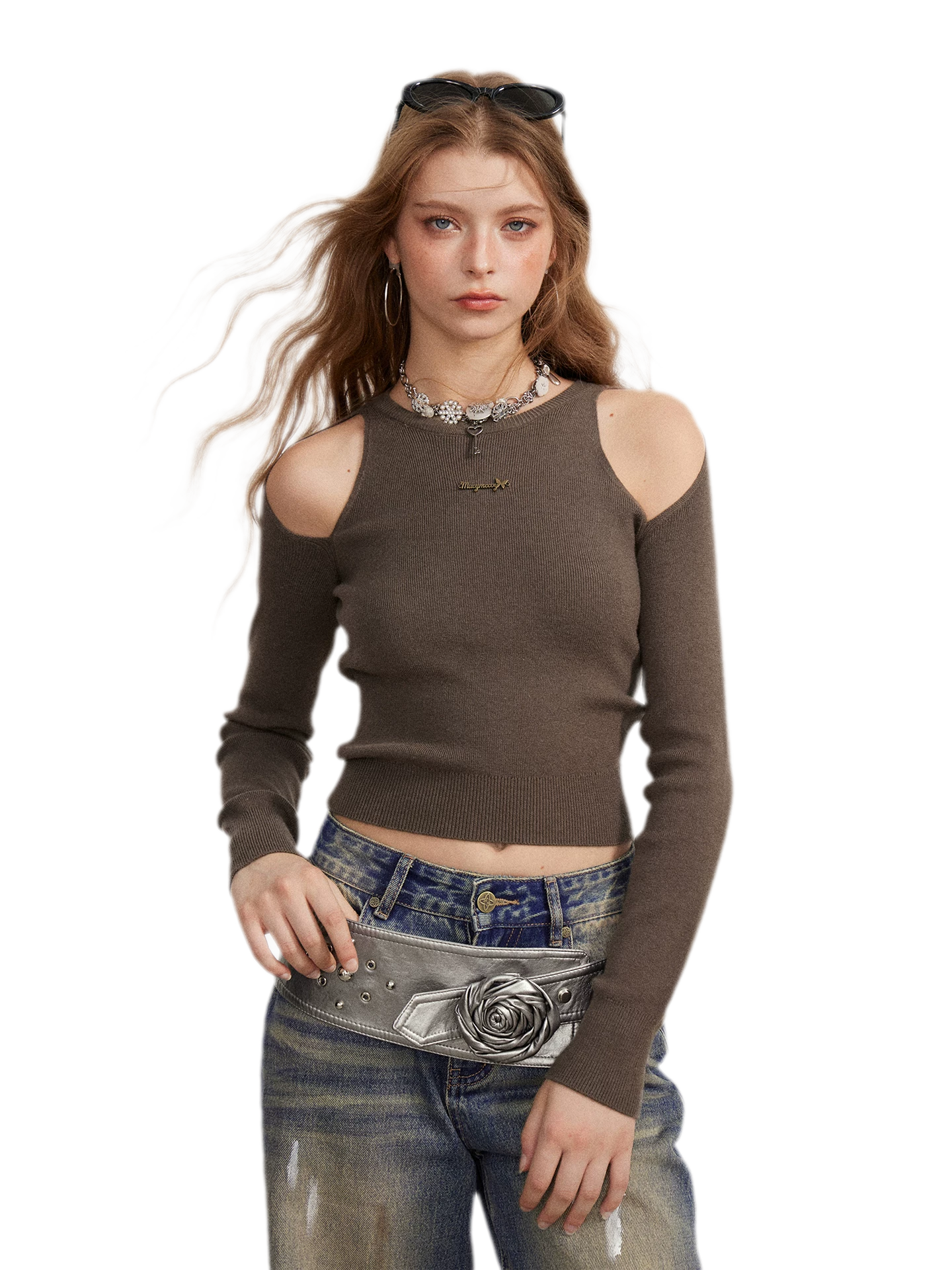 Cutout Slim-Fit Knit Top