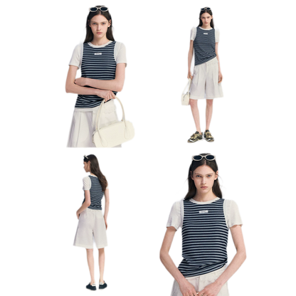 Faux Two-Piece Tee