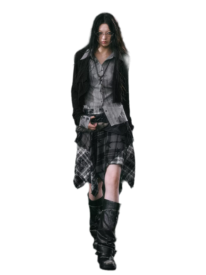 Faux Layered Patchwork Shirt