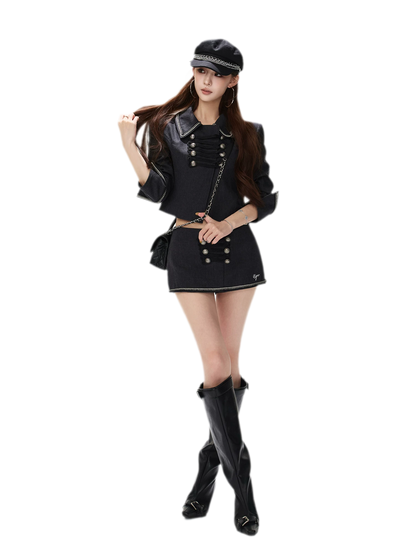 Corded Napoleonic Jacket Skirt Set