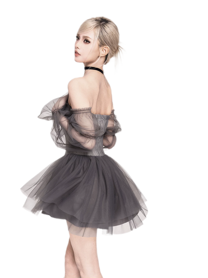 Tie-Dye Corset Tutu Dress