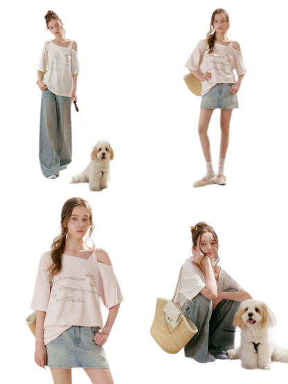 Modal Cotton Lace Tee