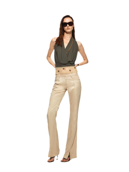 Acetate Beaded Halter Top