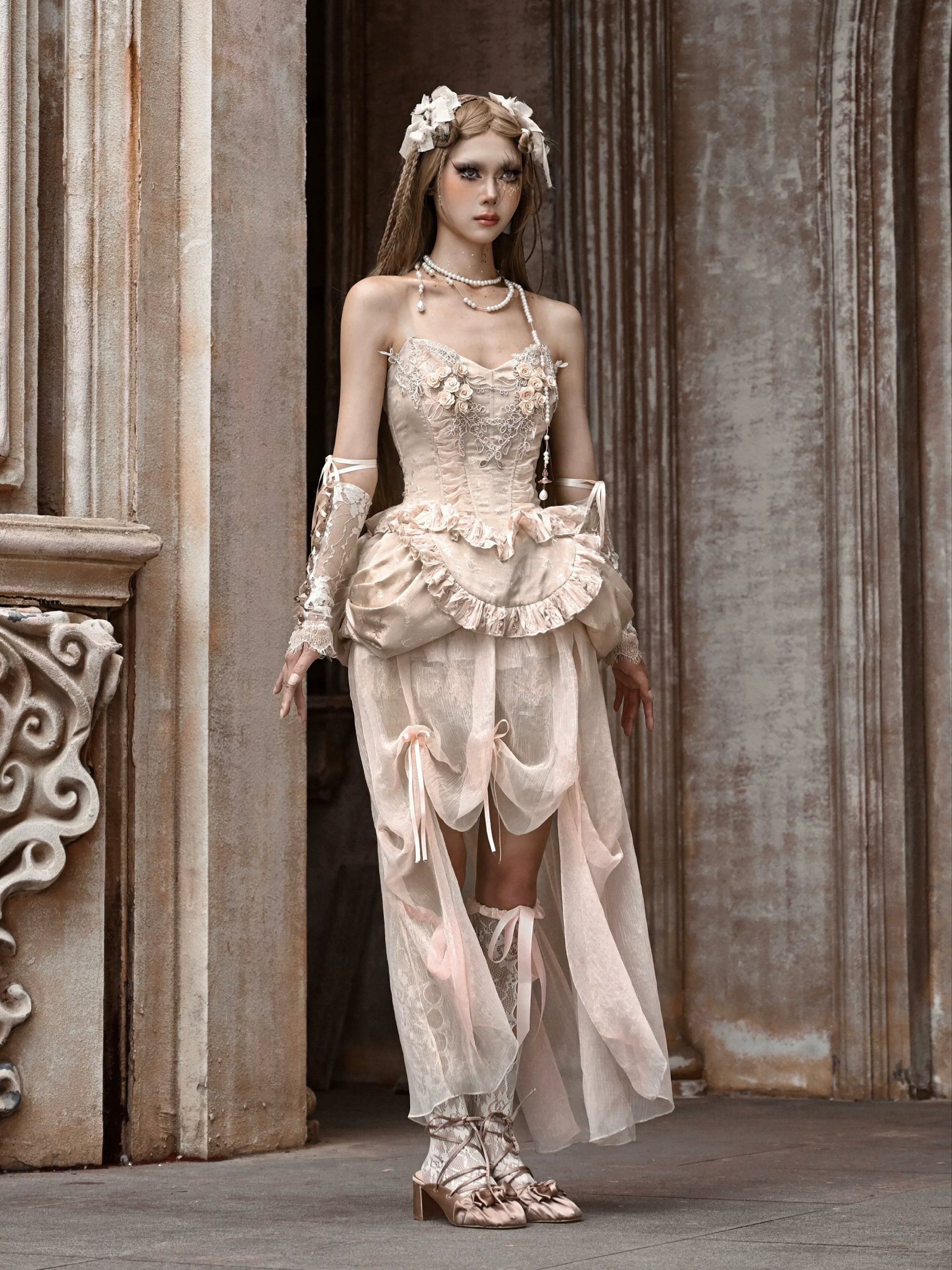 Jacquard Rococo Corset Dress