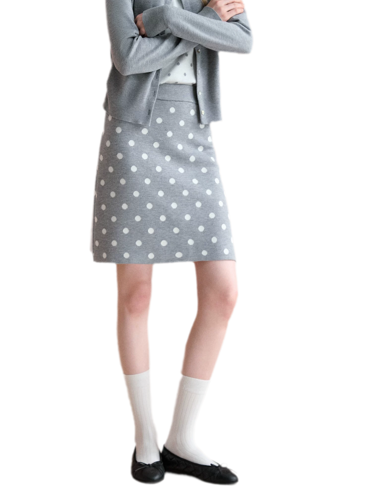 Vintage Polka Dot Knit Set