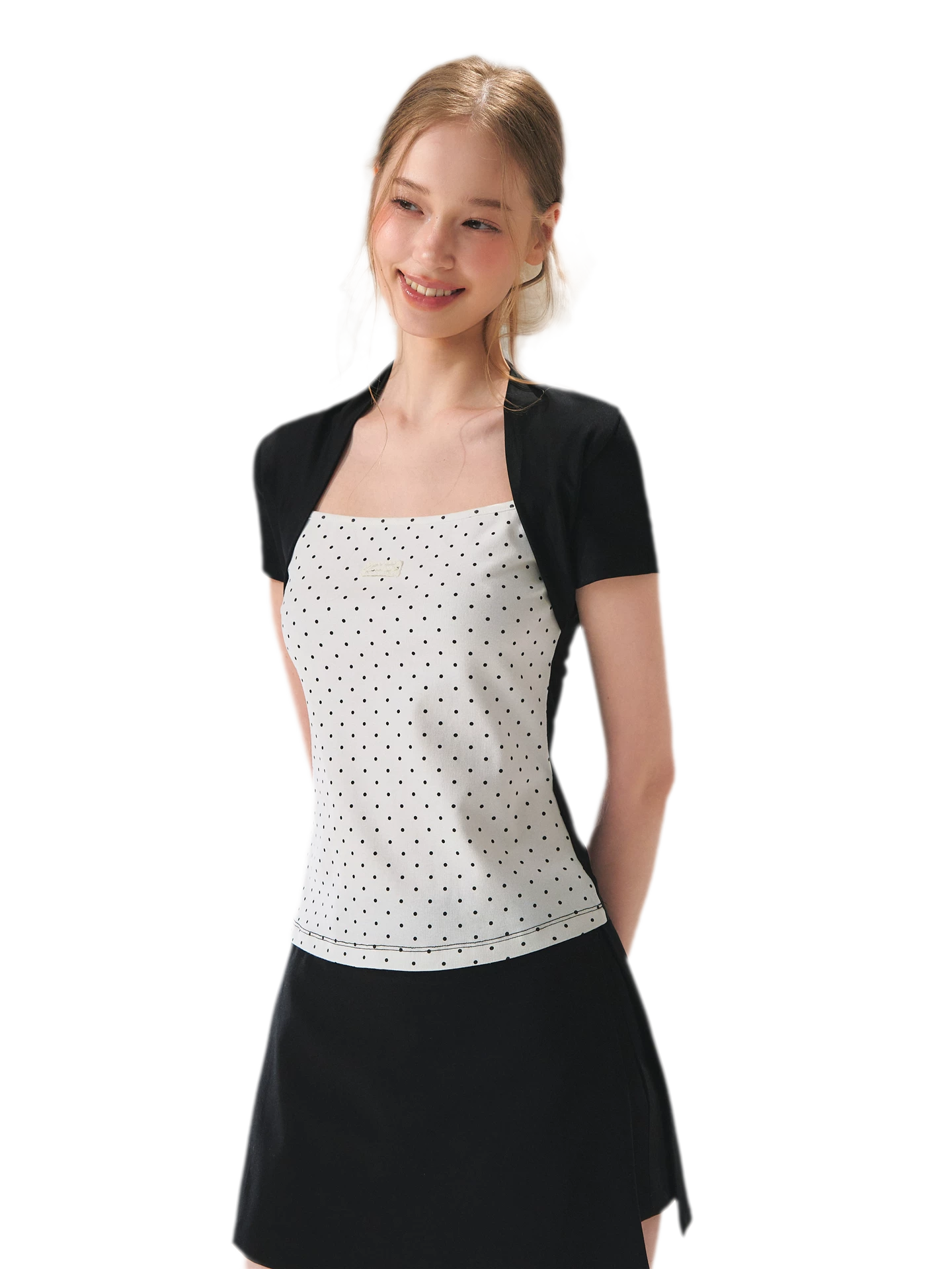 Colorblock Faux Two-Piece Tee