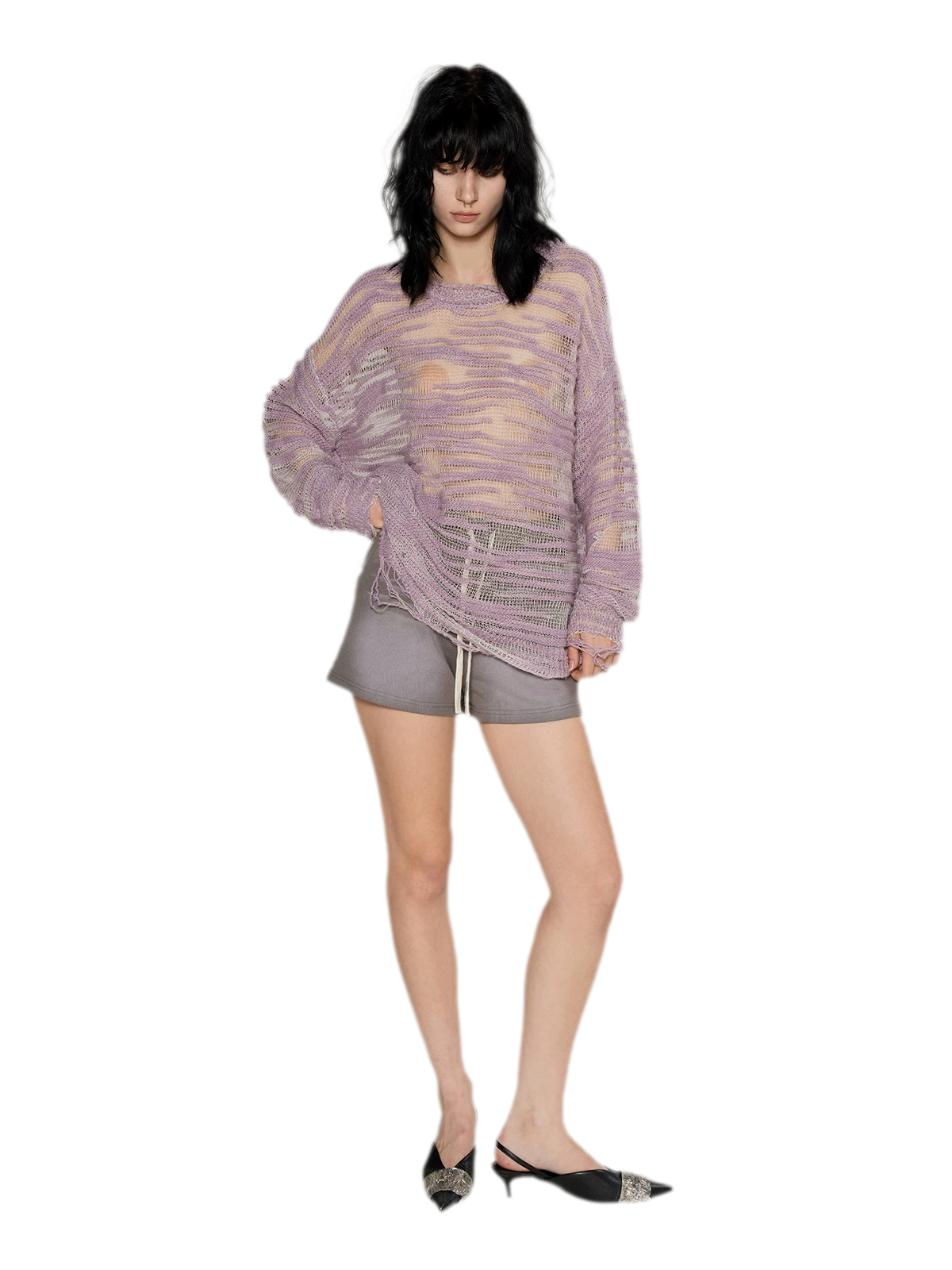 Textured Bouclé Knit Sweater
