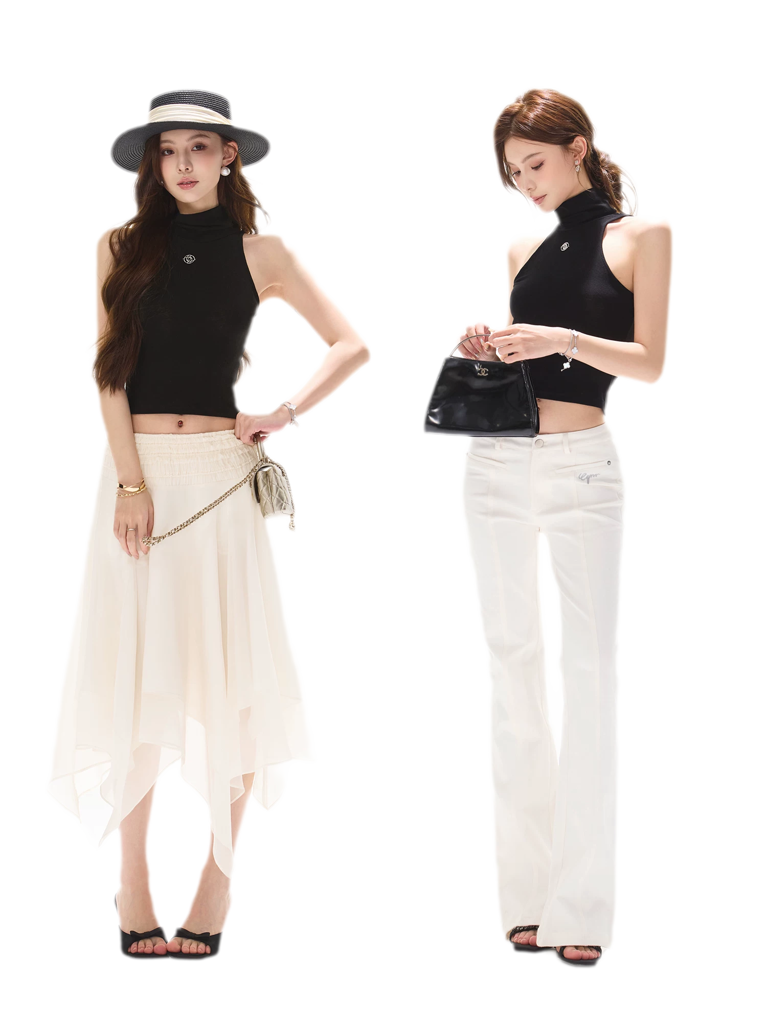 Cutout High Neck Tank
