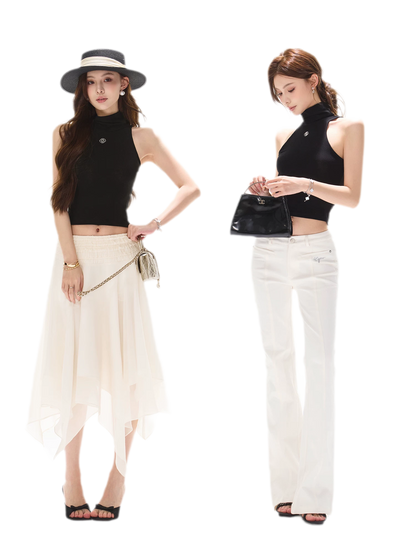 Cutout High Neck Tank