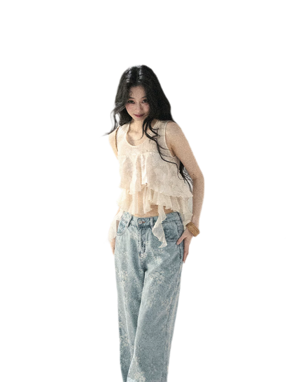 Moonlight Chiffon Crop Top
