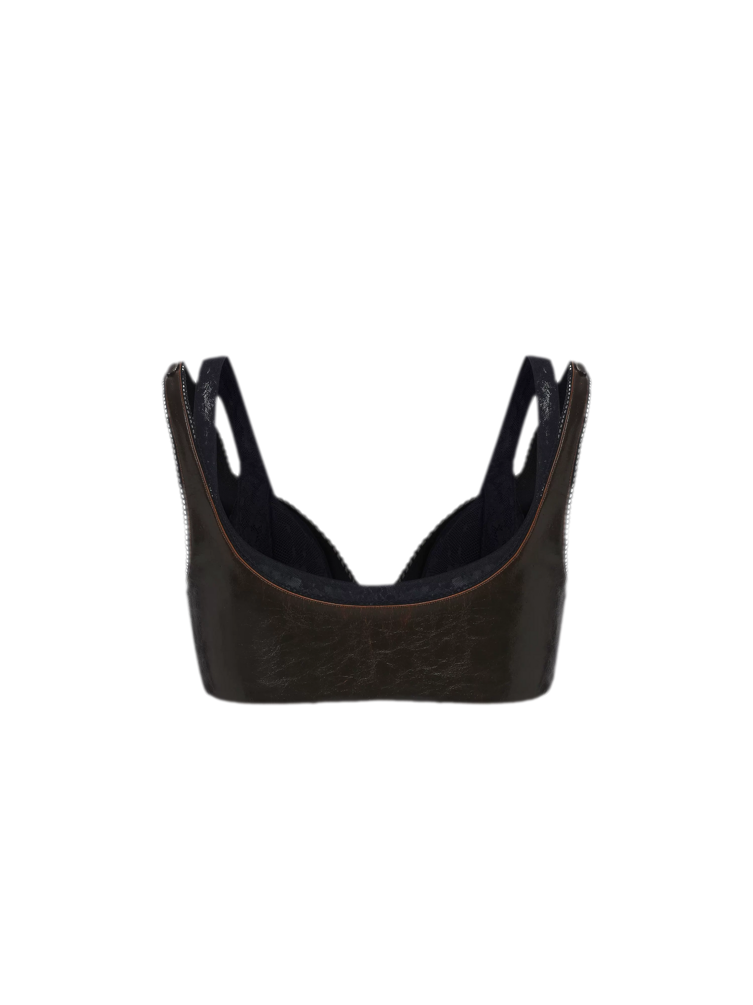 24ANS x UWA Patent PU Bra Top