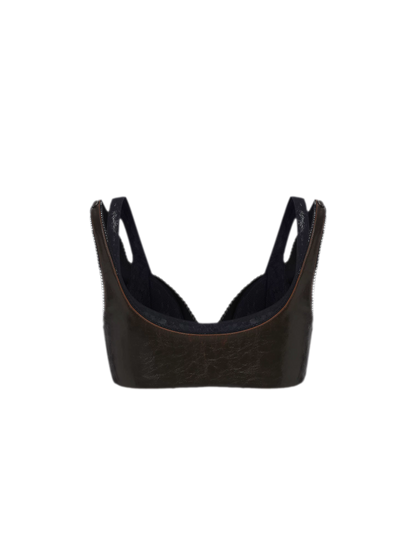 24ANS x UWA Patent PU Bra Top