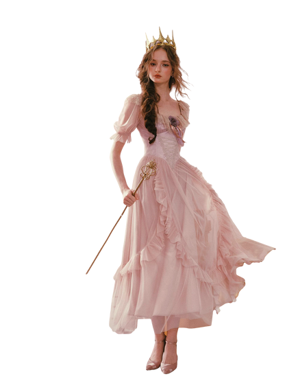 Violet Heliotrope Victorian Mesh Dress