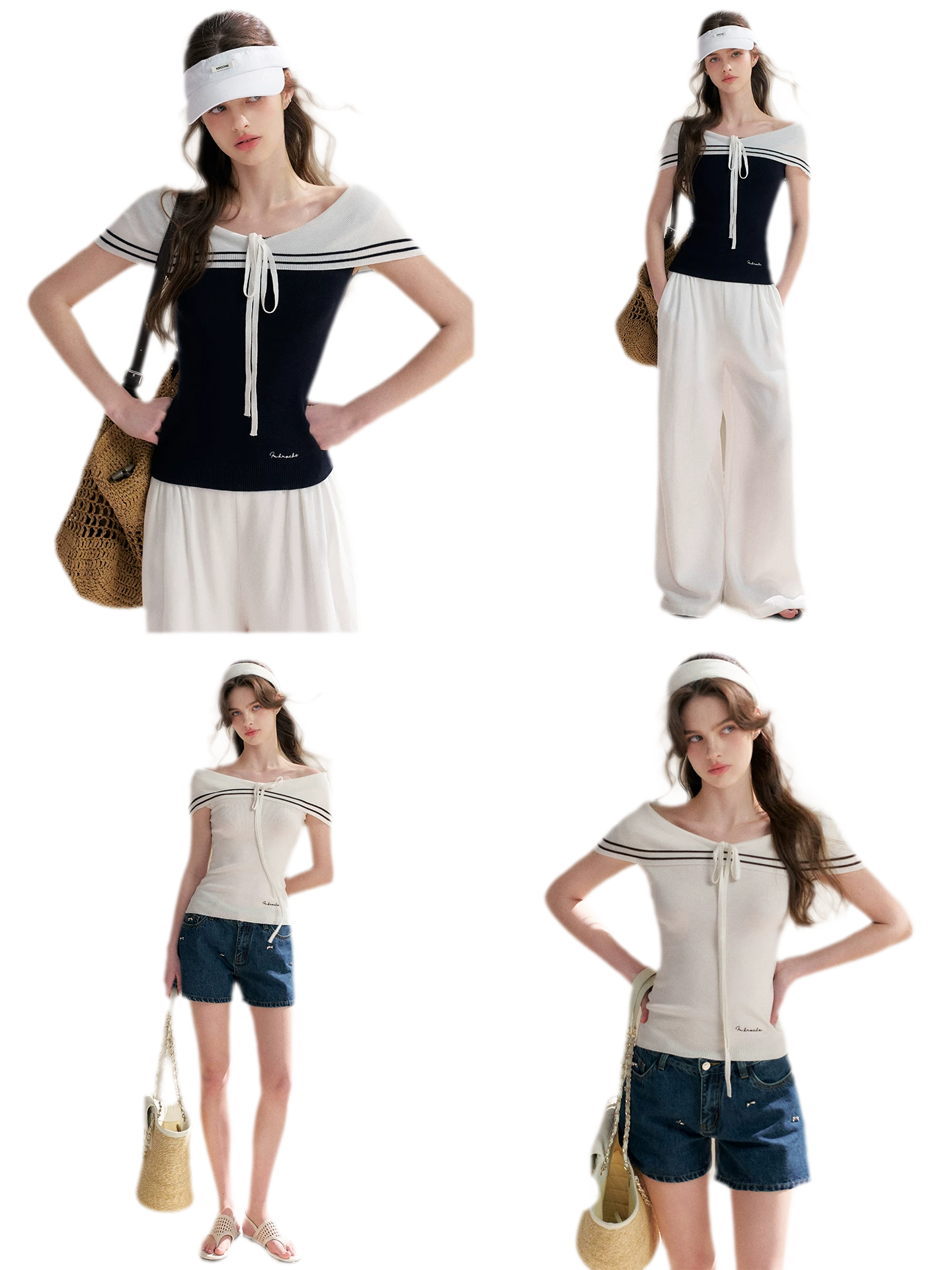 V-Neck Tie Knit Top