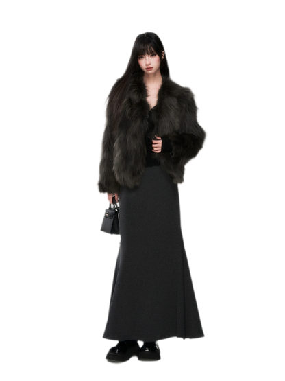 Crown-Grade Fox Fur Jacket
