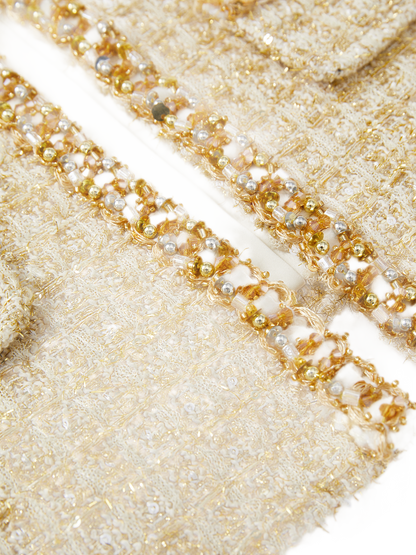 Golden Tweed Corset Set