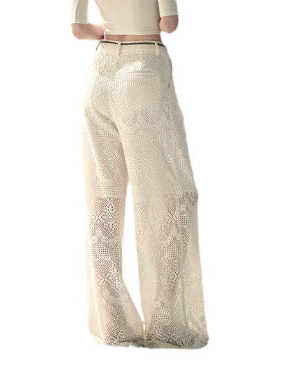 Hollow Wide-Leg Pants
