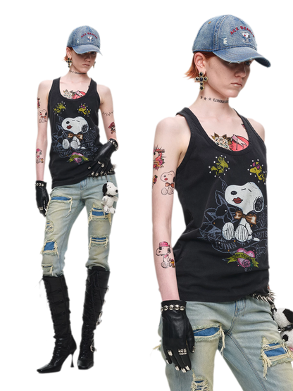 Distressed Washed Denim Baseball Cap