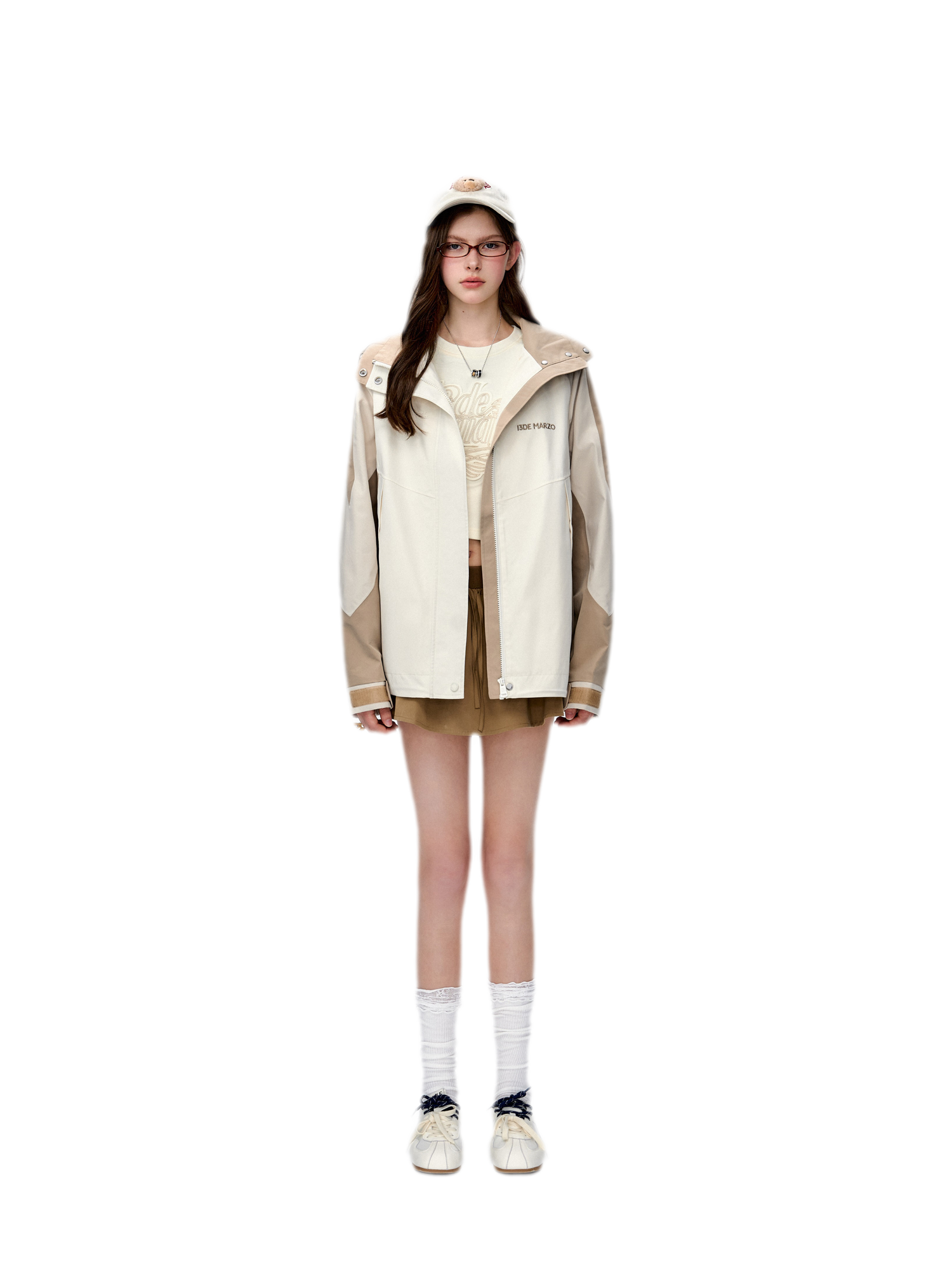 Colorblock Bear Windbreaker