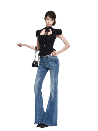 Lace Puff Sleeve Set