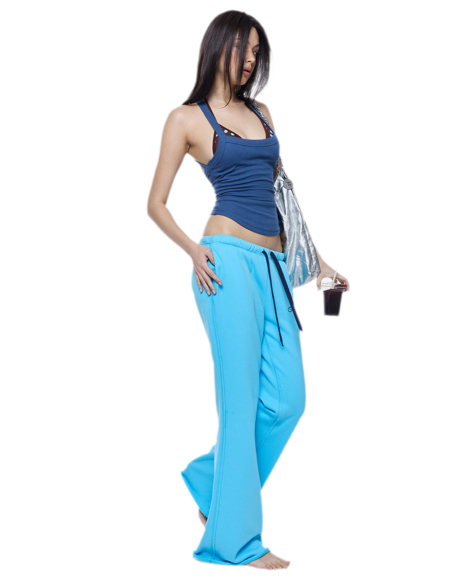 Blue Flare Sport Pants