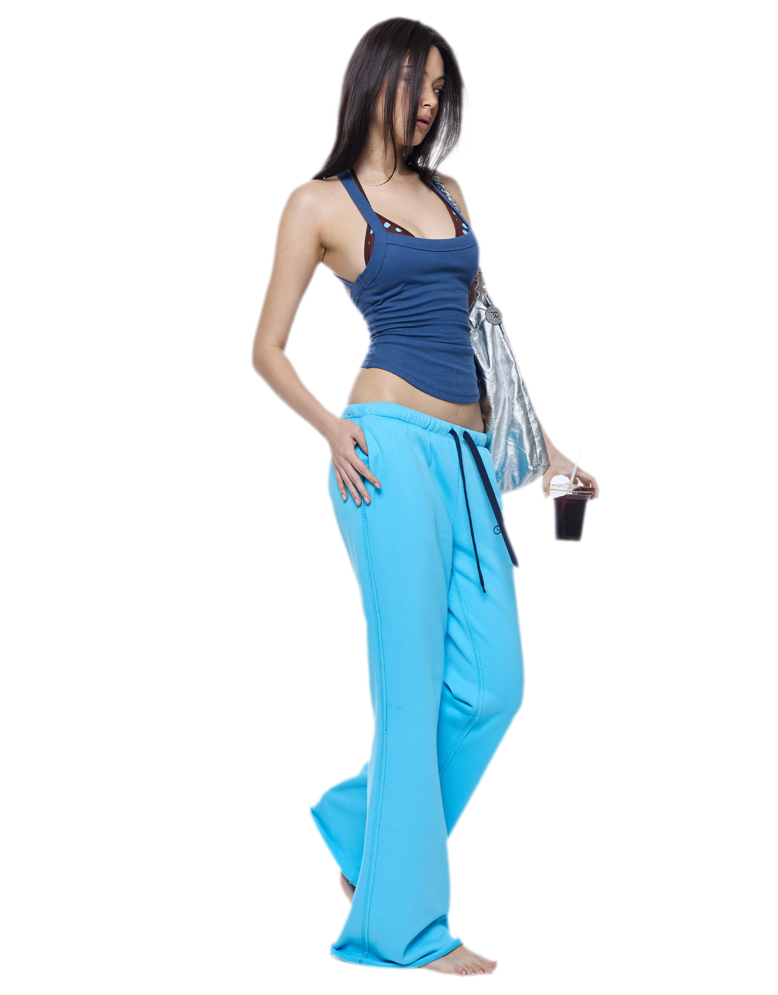 Blue Flare Sport Pants